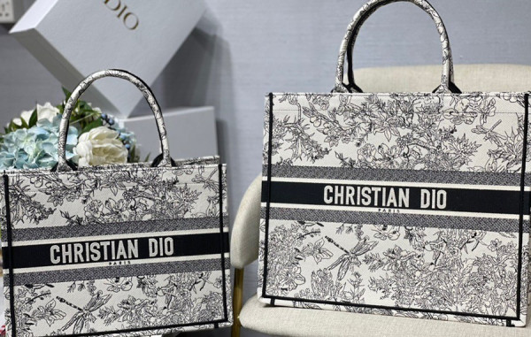 D올 북 플라워 자수 토트 백 (2size)