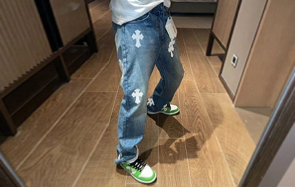 남녀공용 크롬HA츠 크로스 스티치 데님 팬츠 (PREMIUM)