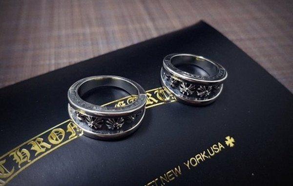 크롬HA츠 크로스 로고 반지 (HIGH QUALITY)