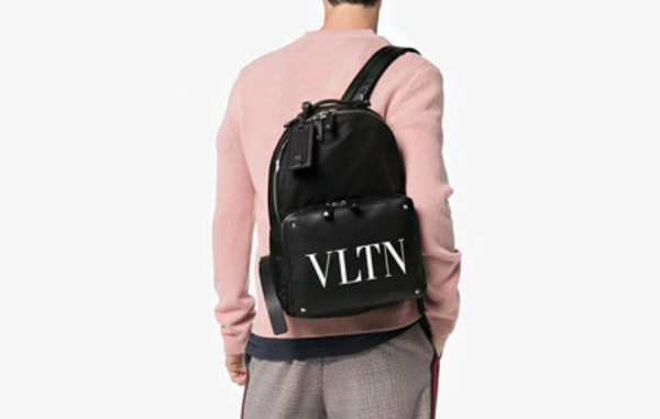 발렌T노 로고 스터드 백팩