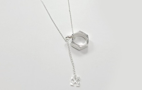 OFF 실버 목걸이 & 반지 세트