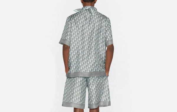 남녀공용 D올 오블리크 트윌 실크 반팔 셔츠 세트 (PREMIUM)