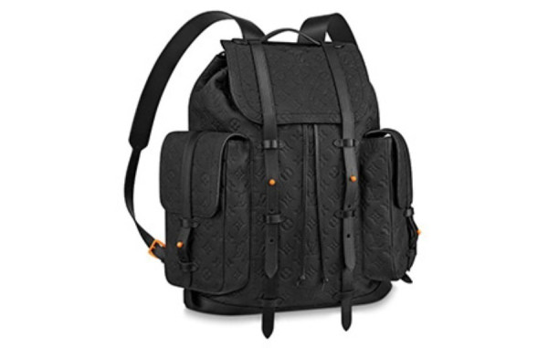 루이B통 크리스토퍼 블랙 소가죽 백팩 GM