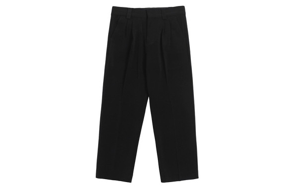 남녀공용 피5갓 블랙 백패치 와이드 슬랙스 (PREMIUM)