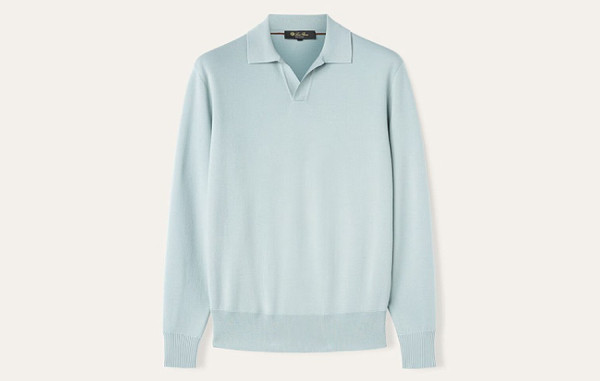 로로피A나 버튼리스 폴로 롱슬리브 티셔츠 (PREMIUM)