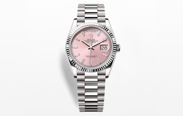 롤*스 데이데이트 핑크 바게트다이아 36mm 1:1 최상급 (싱크 99.8%)