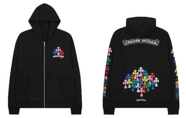 크롬HA츠 멀티 컬러 크로스 후드 집업 티셔츠 (HIGH QUALITY)