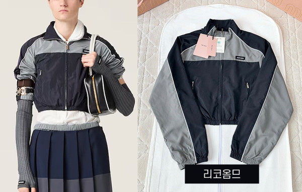 미*미* 우먼 아이코닉 스포티 크롭 블루종 자켓 (1:1 HIGH PREMIUM)