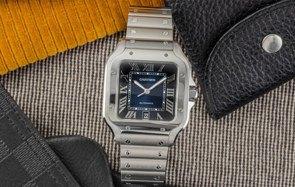 까르*에 산토스 블루그라데이션 라지 47.5mm×39.8mm 1:1 최상급 (싱크 98.6%)