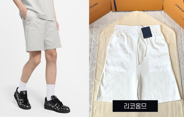 루이B통 모노그램 패치 포켓 반팔 티셔츠 & 쇼츠 팬츠 (1:1 HIGH PREMIUM)