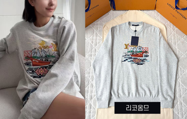 루이B통 퍼렐 & 니고 후지산 맨투맨 티셔츠 (1:1 HIGH PREMIUM)