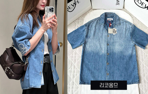 로E베 슬리브 애너그램 워시드 반팔 셔츠 (1:1 HIGH PREMIUM)