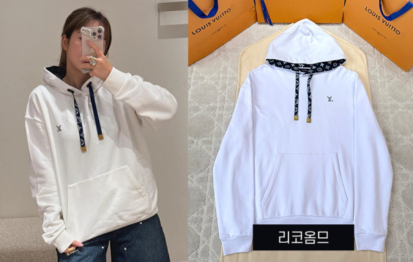 루이B통 모노그램 모티프 후드 티셔츠 (1:1 HIGH PREMIUM)