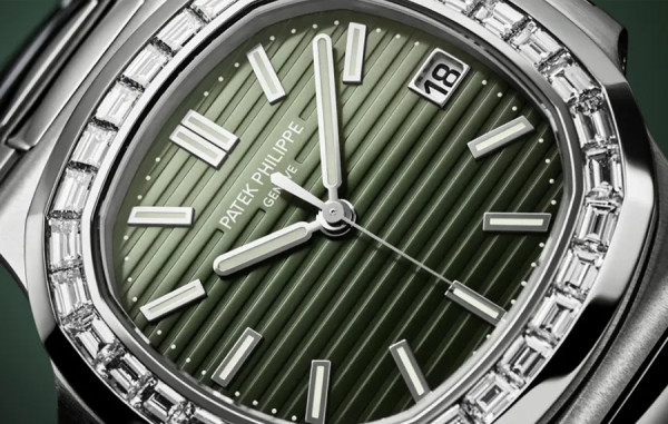 파*필립 노틸러스 녹판 바게트다이아 40mm 1:1 최상급 (싱크 98.9%)