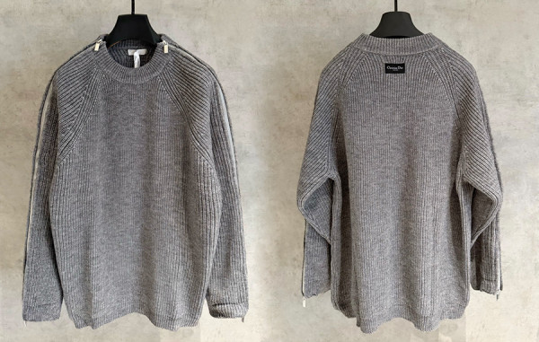 D올 사이드 슬리브 지퍼 니트 스웨터 (PREMIUM)