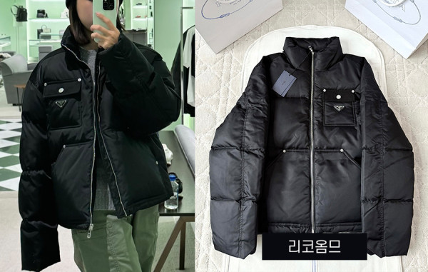프RA다 리나일론 패치워크 리나일론 다운 자켓 (1:1 HIGH PREMIUM)