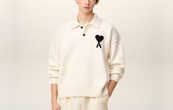 남녀공용 A미 블랙하트 드 꾀흐 폴로 메리노 니트 (PREMIUM)