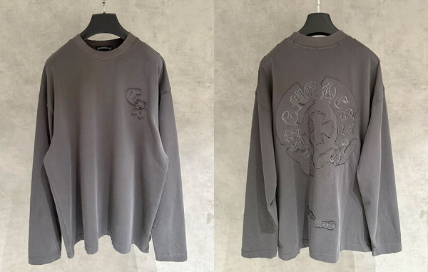 크롬HA츠 홀스슈 데미지 롱슬리브 티셔츠 (PREMIUM)