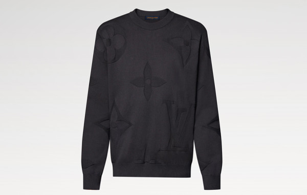 루이B통 모노그램 엠보싱 톤온톤 맨투맨 티셔츠 (PREMIUM)