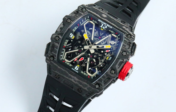 리차*밀 RM35-03 라파엘 나달 TPT 카본(블랙) 블랙 러버밴드 43mm×50mm 1:1 최상급 (싱크 98.9%)