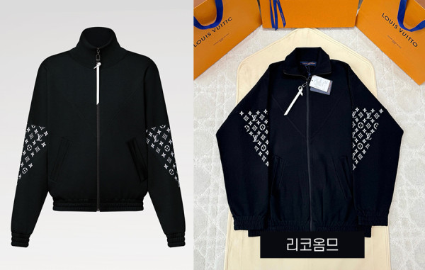 남녀공용 루이B통 모노그램 악센트 스포티 집업 자켓 (1:1 HIGH PREMIUM)