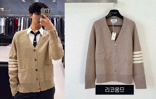 남녀공용 톰*라운 셔틀랜드 4-바 울 가디건 & 맨투맨 티셔츠 (1:1 HIGH PREMIUM)