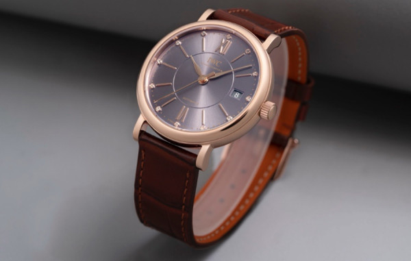 IW* 포르토피노 미드사이즈 오토매틱 그레이다이얼 로즈골드 브라운 레더스트랩 37mm 1:1 최상급 (싱크 97.6%)