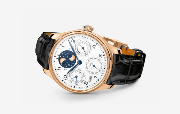 IW* 포르투기저 퍼페추얼 캘린더 흰판(150주년 에디션) 로즈골드 레더스트랩 44mm 1:1 최상급 (싱크 98.6%)