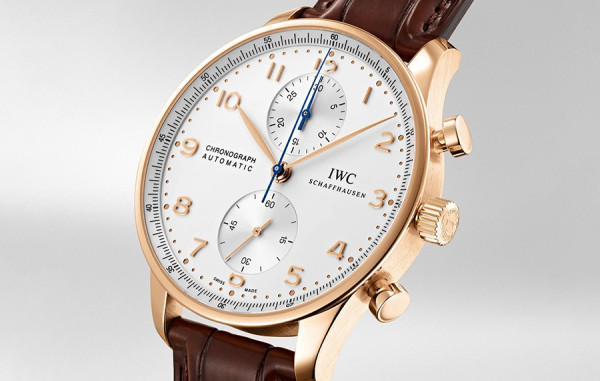 IW* 포르투기저 크로노그래프 흰판&골드핸즈 로즈골드 레더스트랩 41mm 1:1 최상급 (싱크 98.6%)