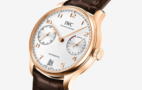 IW* 포르투기저 오토매틱 세븐데이즈(부엉이) 흰판&골드핸즈 로즈골드 레더스트랩 42mm 1:1 최상급 (싱크 98.6%)