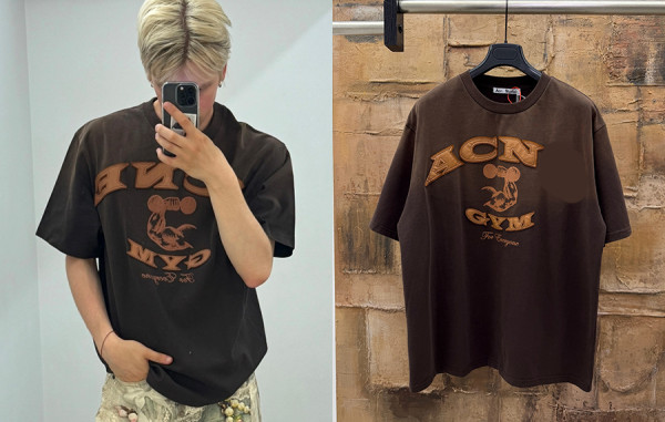 남녀공용 ACN GYM 빈티지 반팔 티셔츠 (PREMIUM)