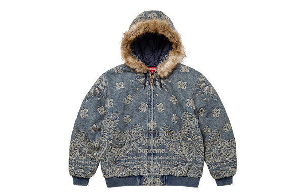슈프림 반다나 자카드 데님 후드 워크 자켓 (PREMIUM)