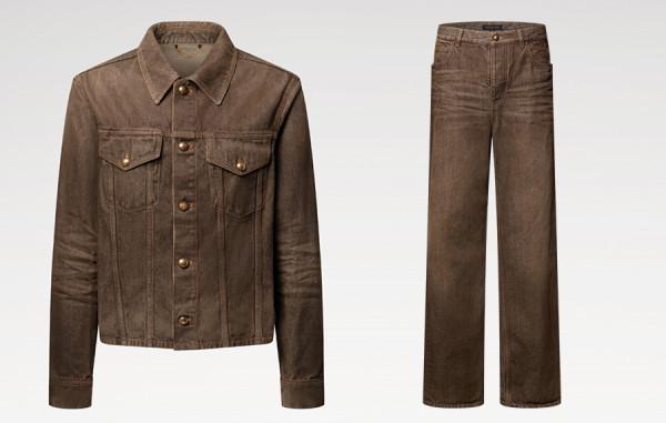 남녀공용 루이B통 커피 인디고 트러커 데님 자켓 & 팬츠 (PREMIUM)