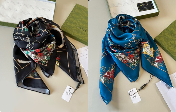 9찌 애니멀 앤 플로럴 사각 스카프 (2color)