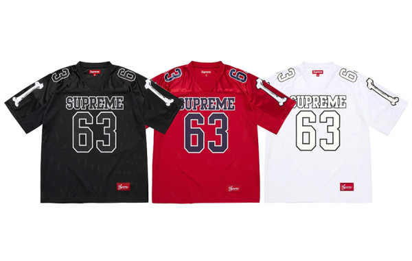 슈프림 본즈 풋볼 저지 메쉬 반팔 티셔츠 (PREMIUM)