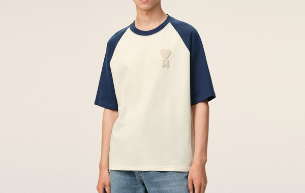 남녀공용 A미 드 꾀흐 나그랑 투톤 반팔 티셔츠 (PREMIUM)