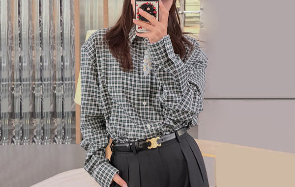 CEL*NE 트리옹프 타탄 체크 오버핏 셔츠 (PREMIUM)