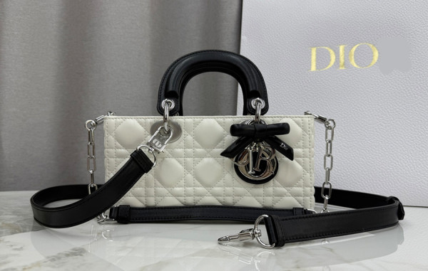 D올 레이디 투톤 라떼 & 블랙 디조이 백 스몰